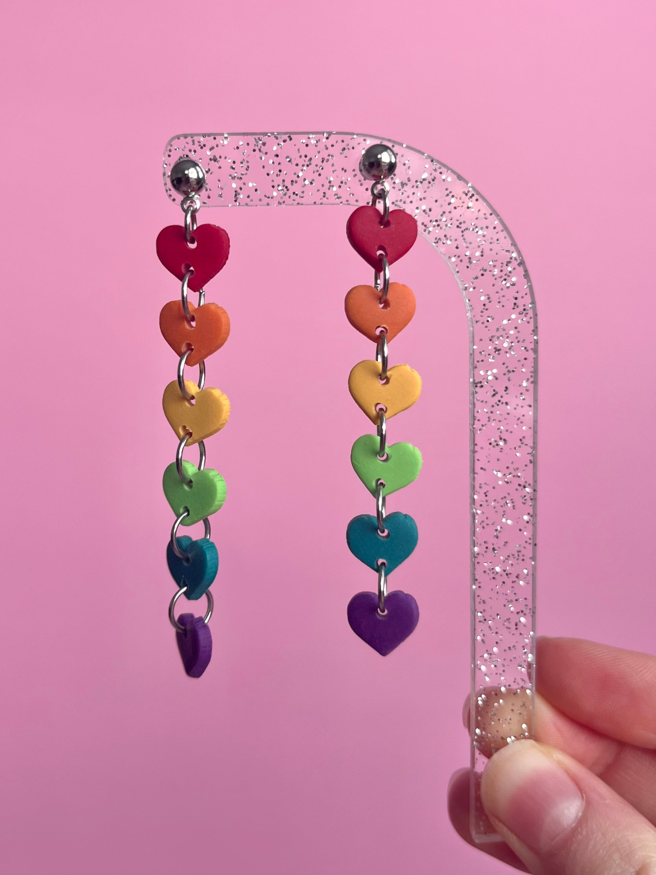 Stacked pride hearts